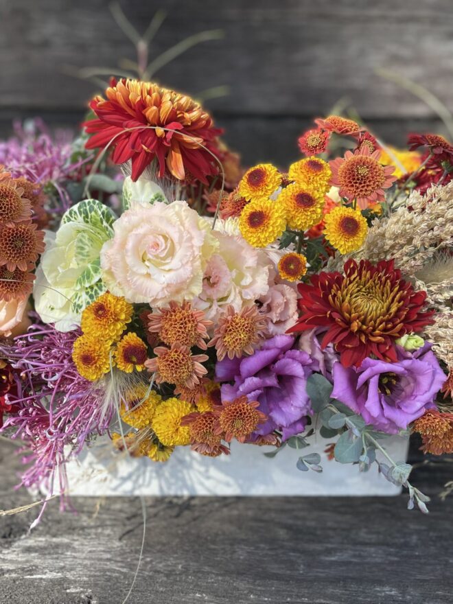 Long and Low Thanksgiving Centerpiece