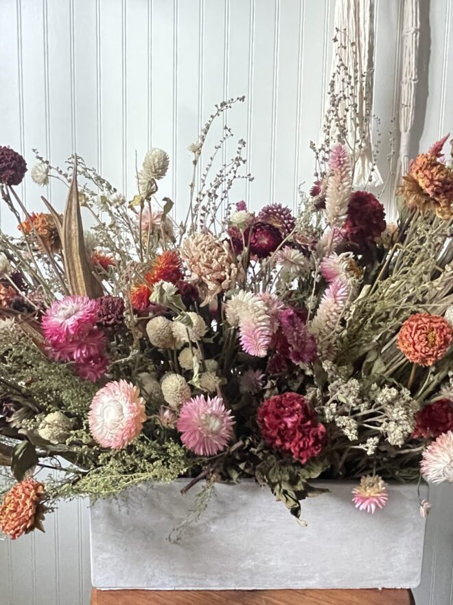 Dried Flower Arrangement - Long and Low